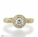 Picture of 0.67 Total Carat Halo Engagement Round Diamond Ring