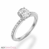 Picture of 0.41 Total Carat Classic Engagement Oval Diamond Ring