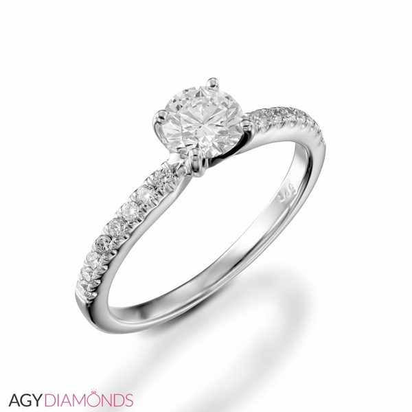 Picture of 0.46 Total Carat Classic Engagement Round Diamond Ring
