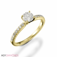 Picture of 0.86 Total Carat Classic Engagement Round Diamond Ring