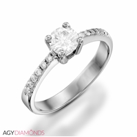 Picture of 0.82 Total Carat Classic Engagement Round Diamond Ring