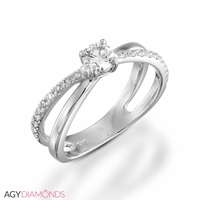 Picture of 0.56 Total Carat Designer Engagement Round Diamond Ring