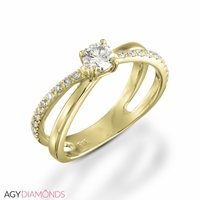 Picture of 0.46 Total Carat Designer Engagement Round Diamond Ring