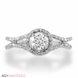 Picture of 0.56 Total Carat Halo Engagement Round Diamond Ring