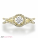 Picture of 0.56 Total Carat Halo Engagement Round Diamond Ring