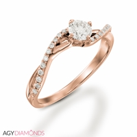 Picture of 0.41 Total Carat Designer Engagement Round Diamond Ring