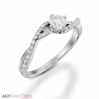 Picture of 0.41 Total Carat Designer Engagement Round Diamond Ring