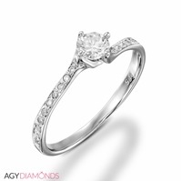 Picture of 0.43 Total Carat Classic Engagement Round Diamond Ring