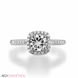 Picture of 0.64 Total Carat Halo Engagement Round Diamond Ring