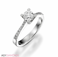 Picture of 0.59 Total Carat Classic Engagement Round Diamond Ring